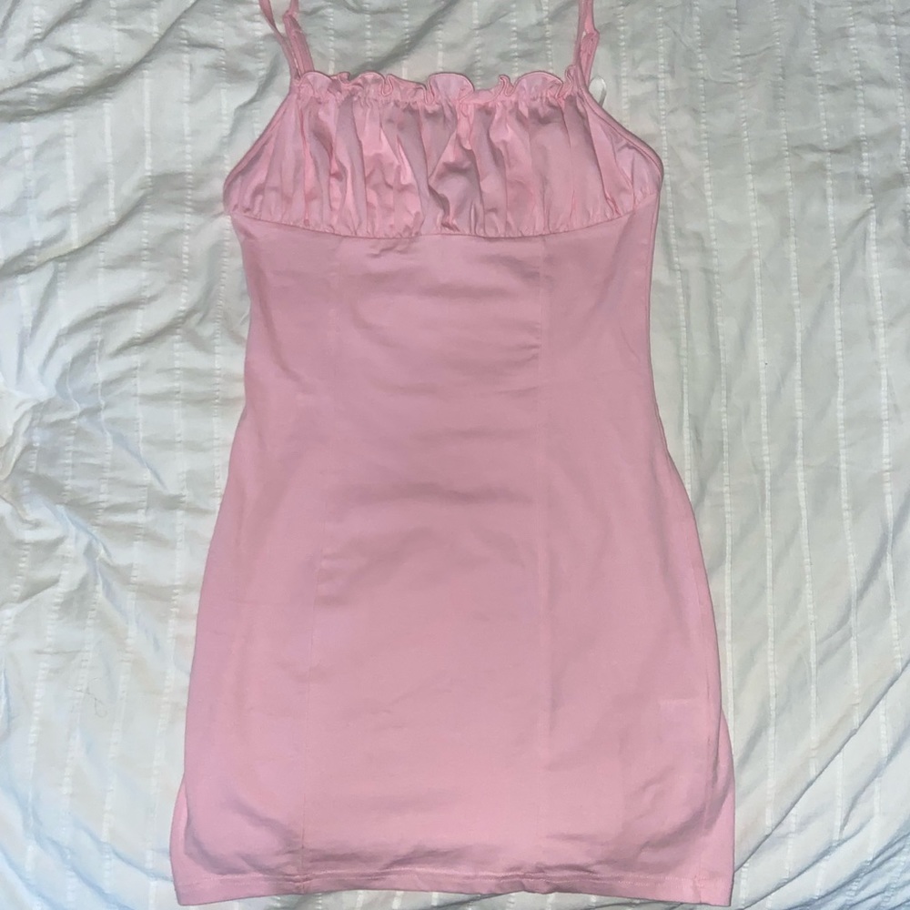 Pink mini dress